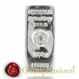 1 kilo kopen | LBMA zilverbaar | 999 zilver kopen
