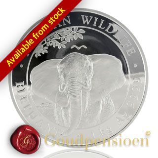 1 Kilo Somalian Elephant 2021 Pure Silver Coin Bavarian State Mint