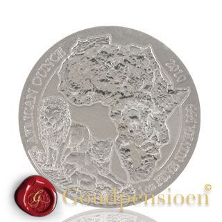 Rwanda Lion 2010 | African Wildlife Series | 1 oz silver coin