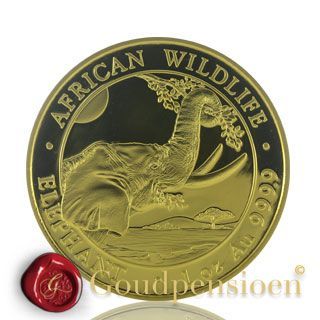 Buy gold Somalia Elephant coins at Goudpensioen | Pure gold