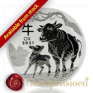 5 Oz Lunar Series III Ox 2021 | Silver coin | Issued by Perth Mint