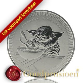 Grogu Baby Yoda 2022 | Geslagen door New Zealand Mint | Zilveren munt