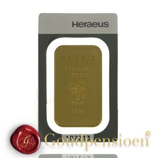 gram goud kopen | Puur goudbaren van Heraeus | 999,9