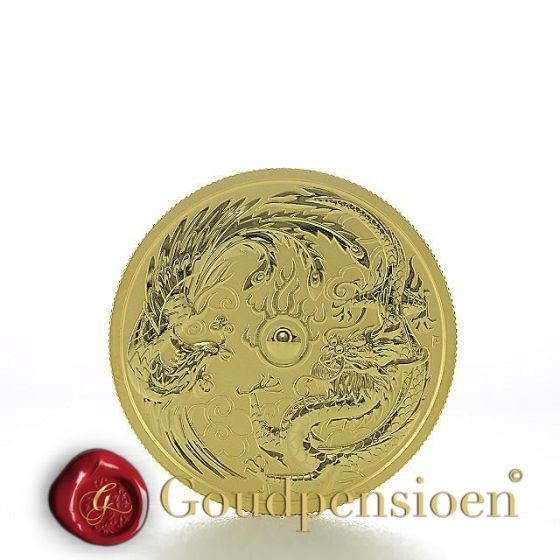 1 Oz Australia Dragon & Phoenix 2018 | gold coin | .9999 fine gold