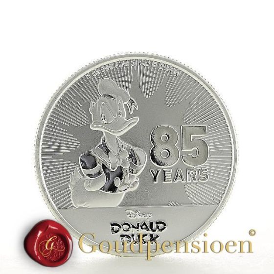 Donald Duck - 85 Years | 1 Oz silver coin | New Zealand Mint