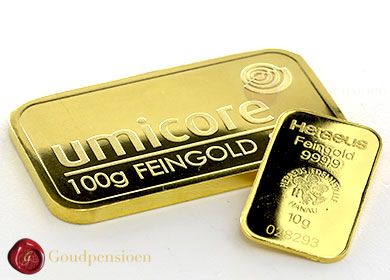 Heraeus and Umicore gold bar 999,9